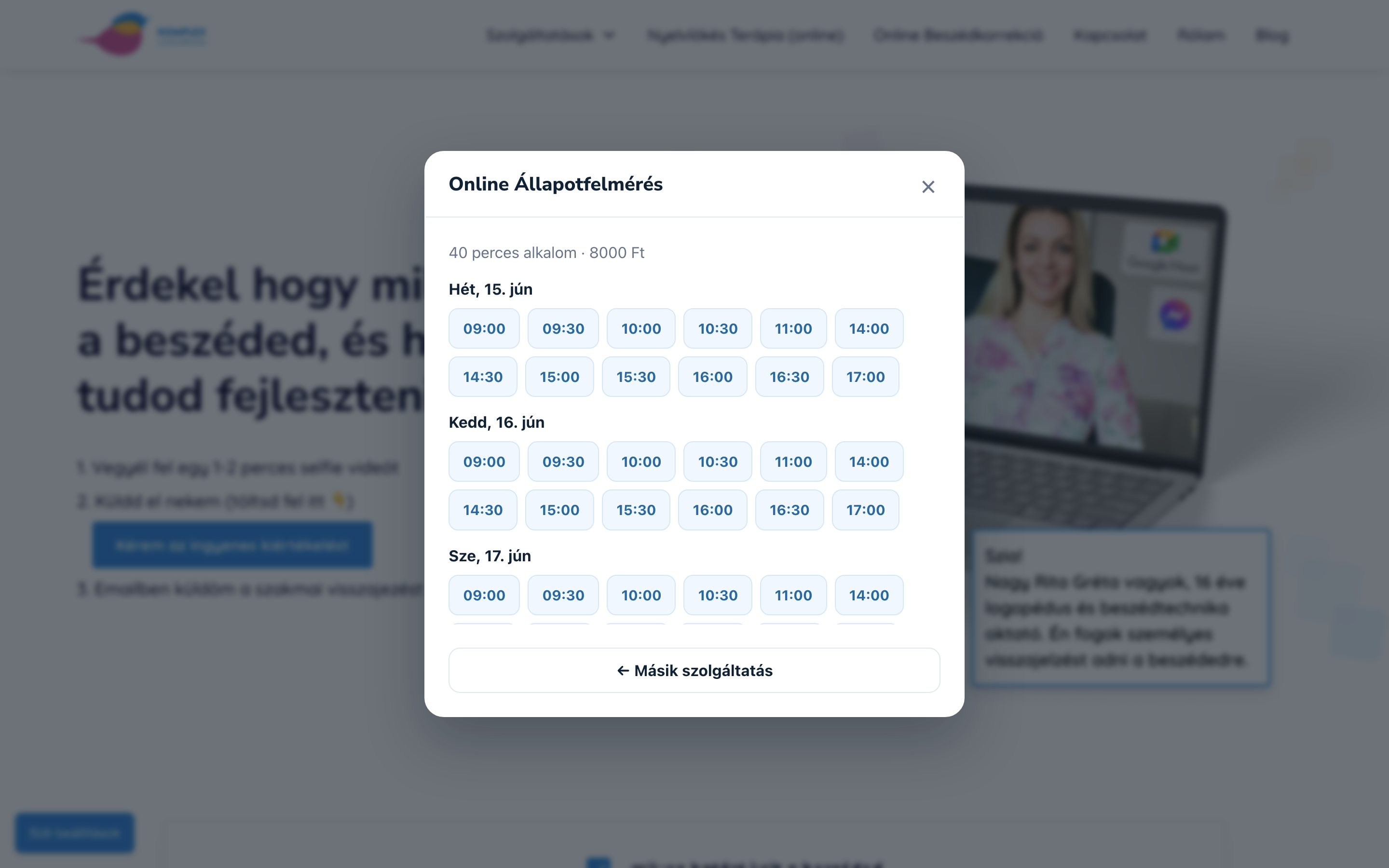 booking slot picker
